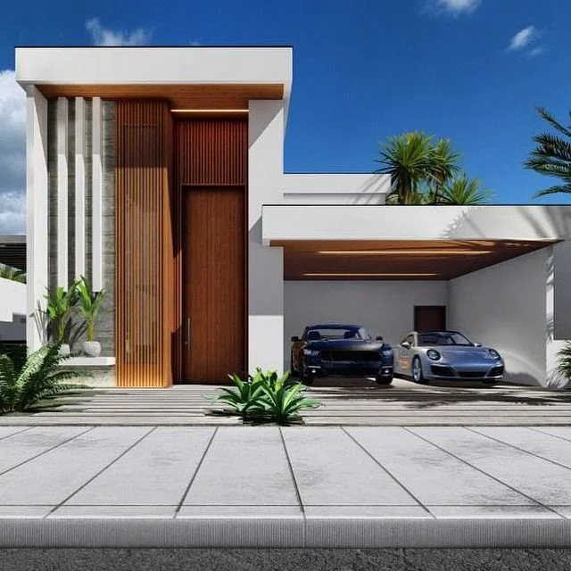Entrada e garagem — obra da Nobre Engenharia
